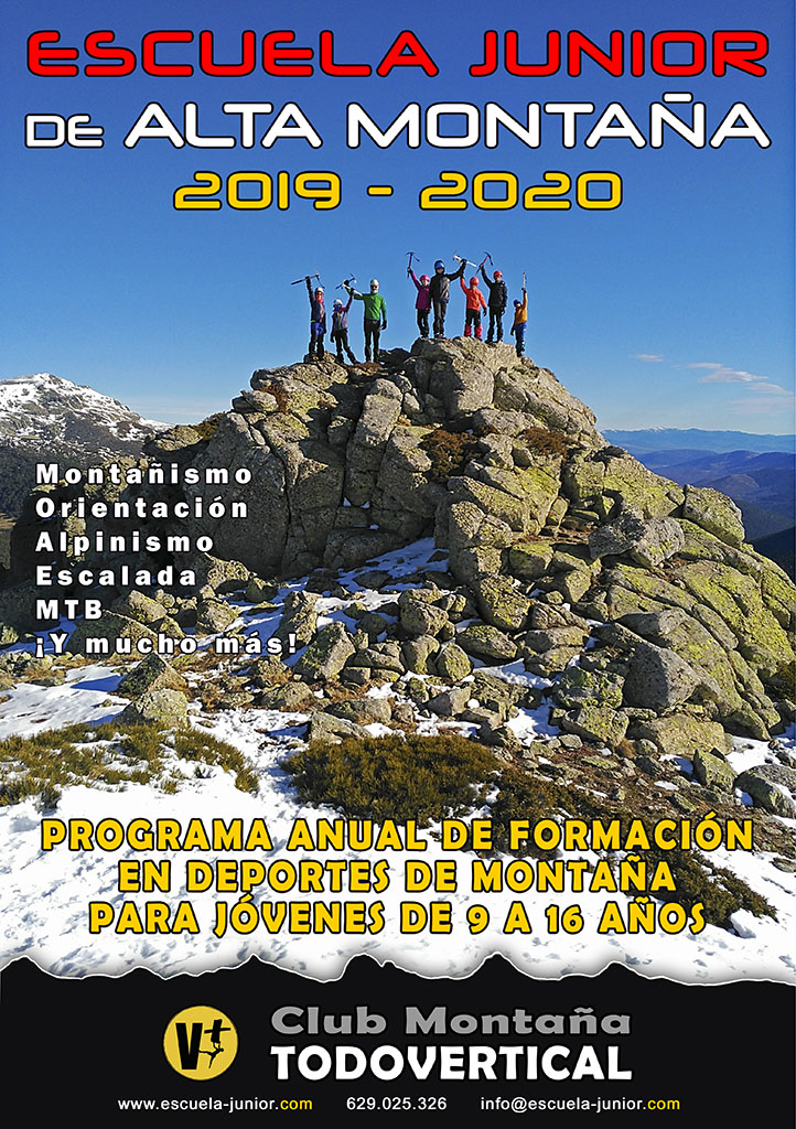 Cartel Escuela Junior de Alta Montaña 2019-2020