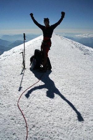 Eugenio Martin en la cumbre del Mont Blanc