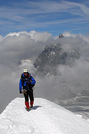 Llegando a la cumbre del Breithorn (4.164m)