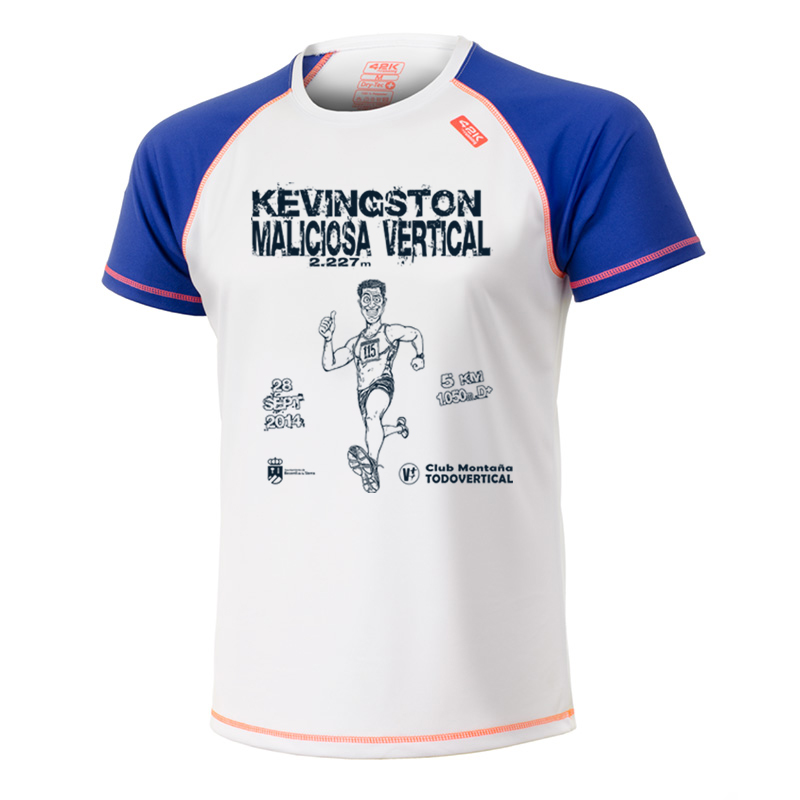 Todos los inscritos en la I KEVINGSTON MALICIOSA KM VERTICAL del 28 de septiembre 2014, recibirán esta sensacional camiseta gracias a la colaboración con 42k running !!