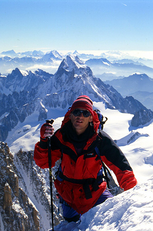 Luis ascendiendo al Mont Blanc (4.810m)